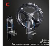 Bebykilemi Bicycle Crank Sticker Anti-collision Protection Film TPH Material For SRAM SHIMANO Road Bike Decals Universal Crank Arm Guards 3 Pieces Set Different Models(C)