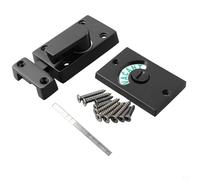 Bebykilemi Black Bathroom Door Lock with Vacant Engaged Indicator, Matte Zinc Alloy Toilet Privacy Indicator Bolt, Anti-Theft and Anti-Pry WC Partition Door Hardware for