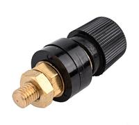 Bebykilemi Brass M8 Binding Post 200A High Current Terminal for Welding Machines, Charging Generators, Solar Panels - 555 Type Screw Connector with Insulated Plastic(black)