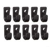 Bebykilemi Bungee Hooks 10 Pack Black Nylon J Hooks for Canoe Deck Rigging Boat Lashing Gear Attachment Paddleboard Accessory Clips Marine Hardware