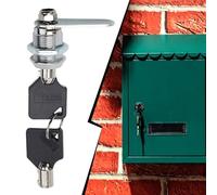 Bebykilemi Cam Lock for Cabinet Locker Mailbox Drawer Metal Alloy Cylinder with 2 Keys Chrome Nickel Finish Multiple Size Options Secure Lever Mechanism for Wood Metal Glass Doors(30mm)