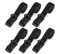 Bebykilemi Camping Gear Straps 6 Pack Adjustable Luggage Straps Backpack Compression Straps Outdoor Travel Tie Down Straps Nylon Utility Straps Hiking Pack Straps(6PCS black)