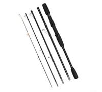 Bebykilemi Carbon Fiber Travel Fishing Rod 1.8M 2.1M ML Power Telescopic Lure Rod 5 Section Portable Spinning Casting Pole Lightweight Collapsible for Rivers Lakes(1.8)