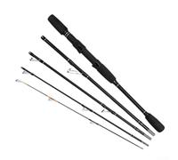 Bebykilemi Carbon Fiber Travel Fishing Rod 1.8M 2.1M ML Power Telescopic Lure Rod 5 Section Portable Spinning Casting Pole Lightweight Collapsible for Rivers Lakes(2.1)