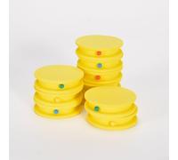 Bebykilemi Carp Fishing Line Winder For EVA Rig Spool 10 Pack Hooklength Storage Discs Terminal Tackle Organiser Leader Line Storage Wheel Mainline Winding Tool(Yellow)