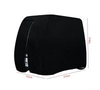 Bebykilemi Cart Cover 210D Oxford Cloth Waterproof Dustproof UV Resistant All Weather Heavy Duty Buggy Protector for 2/4 Seat Trolley Black(242 * 122 * 168 cm)