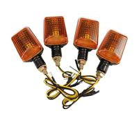 Bebykilemi Complete 4 Piece 12V Halogen Turn Signals for Motorcycle Front and Rear Use Suitable for Scooters, Quads, and Mopeds Indicator Set