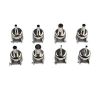 Bebykilemi Diameter Steel Hot Air Aoyue for 850 852d 898 Soldering Stainless Compatible Having for Nozzle 906 968 6028 3/4/5/6/7/8/10/12mm Inner Station Silver (1pc)(8PCS)