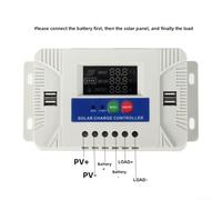 Bebykilemi Digital 12V/24V Auto Solar Charge Controller 30A with LCD Display, 4 USB Outputs 5V/2A, 3-Stage Charging, Built-in Protection for -Acid Lithium and For LiFePO4