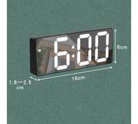 Bebykilemi Digital Alarm Clock for Bedroom with Large Dimmable Display, & Date, 12/24-Hour Format, USB or Battery Powered, Compatible with AAA Batteries(black)