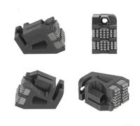 Bebykilemi Dual Head Silicone Brush Nozzle Wiper Compatible for BambuLab X1 X1C X1E P1P P1S Heat Resistant Filament Removal 4 Pieces Set Prevents Nozzle Buildup Promotes Smooth Printing(black)