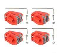 Bebykilemi Dual Head Silicone Brush Nozzle Wiper Compatible for BambuLab X1 X1C X1E P1P P1S Heat Resistant Filament Removal 4 Pieces Set Prevents Nozzle Buildup Promotes Smooth Printing(Red)