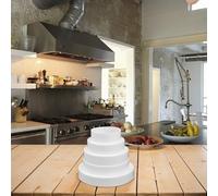 Bebykilemi Duct Reducer for Ventilation Systems, 80mm to 150mm Diameter Adjustable Round Tube, Quality Plastic for Range Hood Exhaust and PVC Pipe Connections