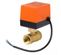 Bebykilemi Electric Ball Valve DN20 AC220V 2 Way Motorised Brass Valve Normally Open with IP54 Waterproof Protection and Synchronous Motor Compatible with for Heating System Zone Control