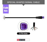 Bebykilemi Electric Bike Wiring Connector 2/3/4/5/6 Pin Waterproof Cable Compatible with Ebike Signal Line Extension Plastic and Steel (6 Pin Male)