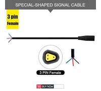 Bebykilemi Electric Bike Wiring Connector 2/3/4/5/6 Pin Waterproof Cable Compatible with Ebike Signal Line Extension Plastic and Steel (3 Pin Female)