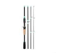 Bebykilemi Fibreglass Spinning Baitcasting Fishing Rod 1.65m-2.1m Multi Section Telescopic Travel Pole Lightweight Strong M Action for Sea Freshwater Angling(raw leather 1.8m)