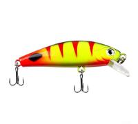 Bebykilemi Fishing Popper Lure 5cm Topwater Hard Body Crankbait with 3D Eyes High Carbon Steel Treble Hooks Artificial Bait for Bass Carp Freshwater Fishing(C)