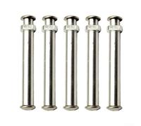 Bebykilemi Fishing Reel Handle Knob Shaft Axle Pin for Daiwa 4mm Aluminium Alloy Spinning Baitcasting Reel Replacement Repair Parts 5 Pack Black Purple Gold(silver 5pcs)