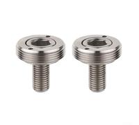 Bebykilemi For Bike Crank Bolt M8x15mm Alloy Square Taper Bottom Bracket Fixing Screw Crankset Crankarm For Bicycle Components Black 2-Pack Precision Threads Firm Connection(Titanium)