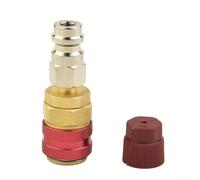 Bebykilemi High Side Extension Quick Coupler Adapter for R134A A/C Manifold Gauge Set with 180 Degrees Connectors and 17 mm Inside Diameter, Brass Material for Car Air Co