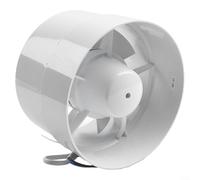 Bebykilemi Inline Extractor Fan,4" 5" 6" Bathroom Kitchen Ventilation System,Low Noise High Speed Motor Waterproof IPX2 Rated,100 125 150 mm White(6”)