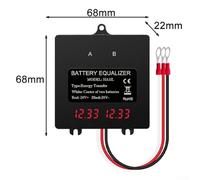 Bebykilemi Intelligent Battery Balancer for 24V Acid Lithium Batteries, Digital Voltage Equalizer with 2x12V Support, IP67 Waterproof, Reverse Polarity Protection, for So