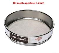 Bebykilemi Laboratory Sample Testing Sieve, 20 Cm Chrome-plated Frame, 304 Stainless Steel Mesh, With A Variety Of Mesh Sizes Available, Suitable For The Textile, Metallurgy(80 mesh)
