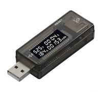 Bebykilemi LCD USB Detector Voltmeter Ammeter with DC 4-20V Voltage Power Capacity Tester, 0-3A Current Meter for Overcurrent Protection Detection, 150W Max