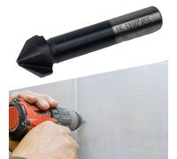 Bebykilemi M35 3-Flute Countersink Drill Bit 90 Degree TiAlN Coated Chamfering Tool for Stainless Steel, Aluminum, Carbon Steel - 6.3/8.3/10.4/12.4/16.5/20mm Set, 61mm Le(16.5mm)