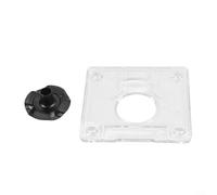 Bebykilemi Metal Plastic Router Edge Guide Template Trimmer Straight Guide Wheel Bracket Accessory Compatible with 3710 3709 3701 3703 Trimming Machines(baseboard)