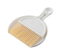 Bebykilemi Mini Broom Dustpan Desktop Cleaning Brush Set - Handheld Crumb Sweeper and Table Cleaning Kit with Small Dustpan for Office Desk, Countertop, Keyboard and Car(White)