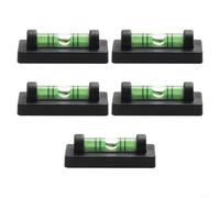 Bebykilemi Mini Magnetic Bubble Level for Level with 7-Shaped Base, 40mm Size, Black, Compatible with Photo Frames, Picture Frames, Cross-Stitch Frames, Art Frames(5pcs)