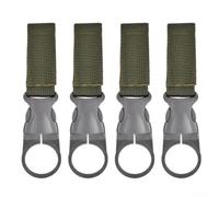 Bebykilemi MOLLE Water Bottle Holder Clip 4 Pack Tactical Nylon Hanging Buckle Hook for Camping Hiking Outdoor Gear Belt Loop Attachment Compatible with Webbing(Black)
