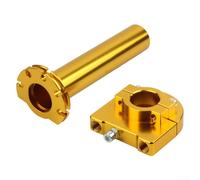 Bebykilemi Motorcycle Throttle Grips 7/8" (22mm) For CNC Aluminum Handlebar Grip with Cable, Adjustable for Fit on Most Motorcycles(Gold)