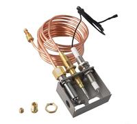 Bebykilemi Pilot Burner Assembly with Thermocouple for Gas Propane Fireplace Ignition Kit, 900mm Stainless Steel Thermocouple and Ignition Wire, Complete Replacement