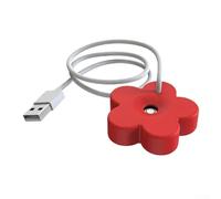 Bebykilemi Portable Flower Humidifier with Aromatherapy Diffuser Function, Quiet Desktop Mini Air Atomiser for Home Office or Car, USB Powered Design in White(B)