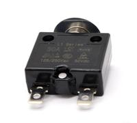 Bebykilemi Push Button Circuit Breaker 5-30A Manual Reset Thermal Overload Protector for DC 50V AC 125-250V with Quick Connect Terminals, 35 x 31 x 14.6 mm(30 Amp)