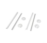 Bebykilemi Radiator Pipe Sleeves and Heating Pipe Covers Set, 4pcs White PVC 300mm x 15mm On Pipe Covers with 15mm Pipe Collars, Decorative Central Heating