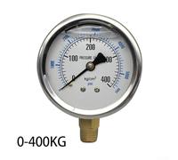 Bebykilemi Resistance Thermometer for Gauge for Axial for Edge for Seismic Pressure Gauge Oil Hydraulic Psi Yn60 Pressure with Measurement Air Compatible Industrial 60mm Face Dia(0-400KG)