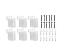 Bebykilemi Rod Support Brackets 6 pcs Pack Plastic Wall Mount Shelf Brackets for Wire Racks with Screws Compatible with Closet Cabinet and Wall-Mounted Shelves
