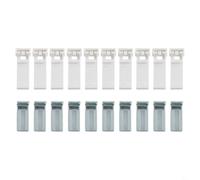 Bebykilemi Roller Shutter Brackets for Double Roller Blinds, No-Drill Clamp Replacement Hardware, 10-Pack, Adjustable .5-2.2 cm, Metal & Plastic, White and Silver, for