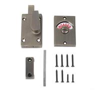 Bebykilemi Rotate Bolt Latch Lock, Matt Bronze Bathroom Door Lock Indicator Bolt Privacy Occupancy Signal Light Public Restroom Hardware for WC Toilet