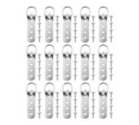 Bebykilemi Secure Duty D Plated Picture Hangers Having Stainless Steel Screws Nickel Ring Photo Frame Hooks Mirrors Heavy Wall Mounting of Artwork Posters Plus for Simple(15pcs)