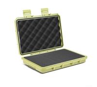 Bebykilemi Shockproof Waterproof Tool Box with Pre-Cut Foam - Airtight Sealed Safety Case for Instruments, Cameras, Lenses - Rugged ABS Storage Container for Outdoor, Fie(Yellow)