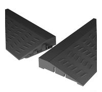 Bebykilemi Silicone Robot Vacuum Threshold Strip Ramp for Sweeping Robot or Mop, Doorway Slope Bar and Obstacle Crossing Aid, Modular Floor Transition Bridge Compatible(black-58cm)