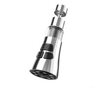 Bebykilemi Sink Water Filter Faucet 360° Rotating Kitchen Tap Filter With 9 Accessories 3 Mode Switch Bubble Blade Shower 316 Stainless Steel ABS(silver)