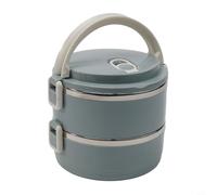 Bebykilemi Stackable Stainless Steel Lunch Box 2 Tier 700ml Per Layer Insulated Food Storage Container with Leak Proof Lid and Handle, Thermal Lunch Box(Blue)