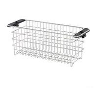 Bebykilemi Stainless Steel Drain Basket for IGT Table 0.5 Unit Camping Folding Table Storage Accessories Outdoor Cooking Kitchen Organiser Portable Camping Basket(deep basket)