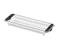 Bebykilemi Stainless Steel Drain Basket for IGT Table 0.5 Unit Camping Folding Table Storage Accessories Outdoor Cooking Kitchen Organiser Portable Camping Basket(shallow basket)